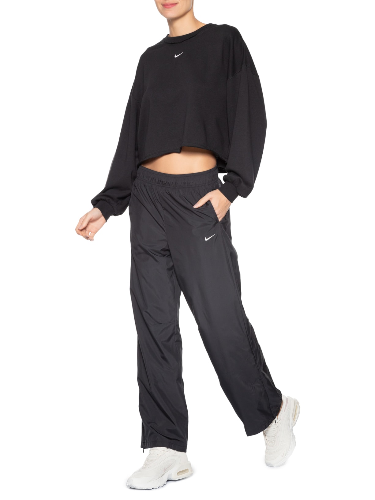 Calça Feminina Sportwear Classic Women's Open-Hem Preto Nike