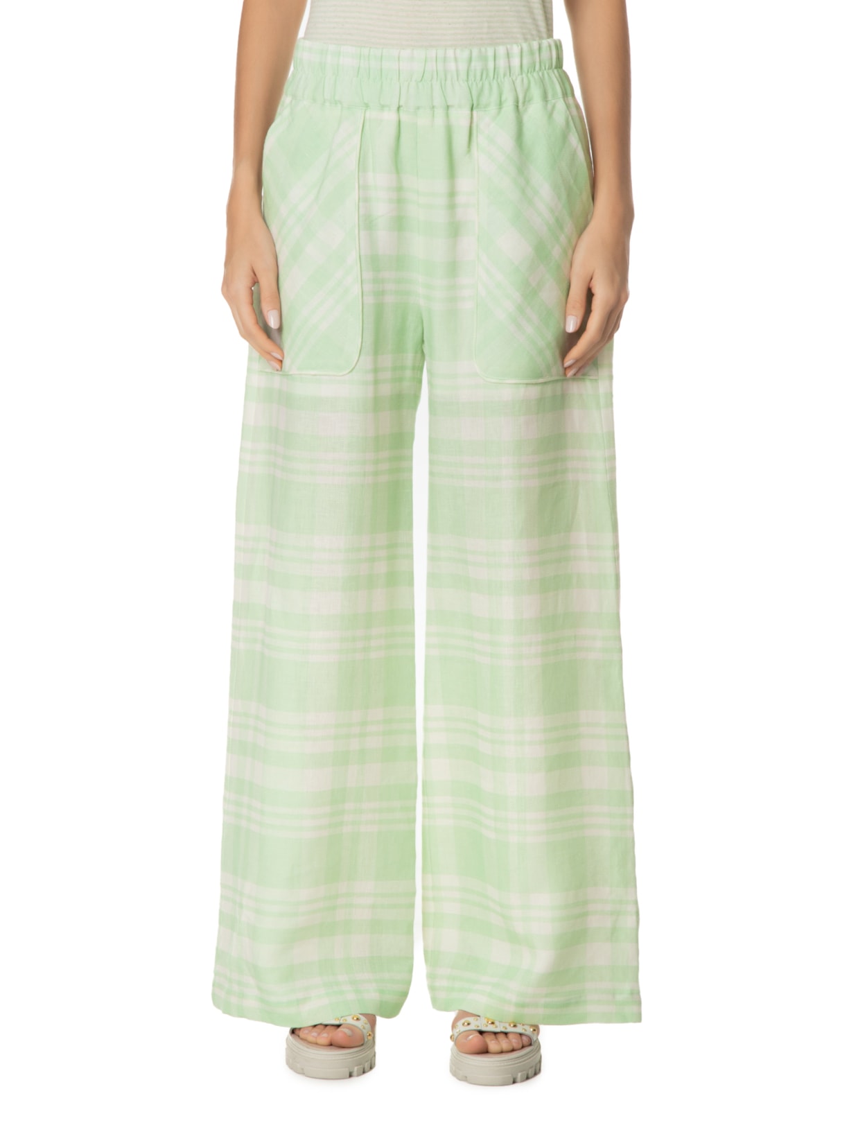 Calça Feminina Spot Flare Vichy V24 Verde Mixed