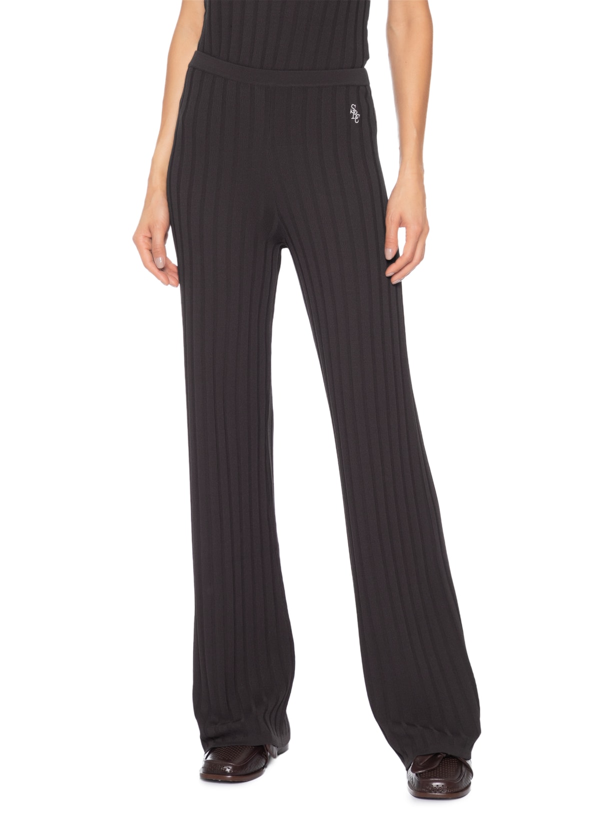 Calça Feminina SRC Ribbed  – Marrom Sporty & Rich