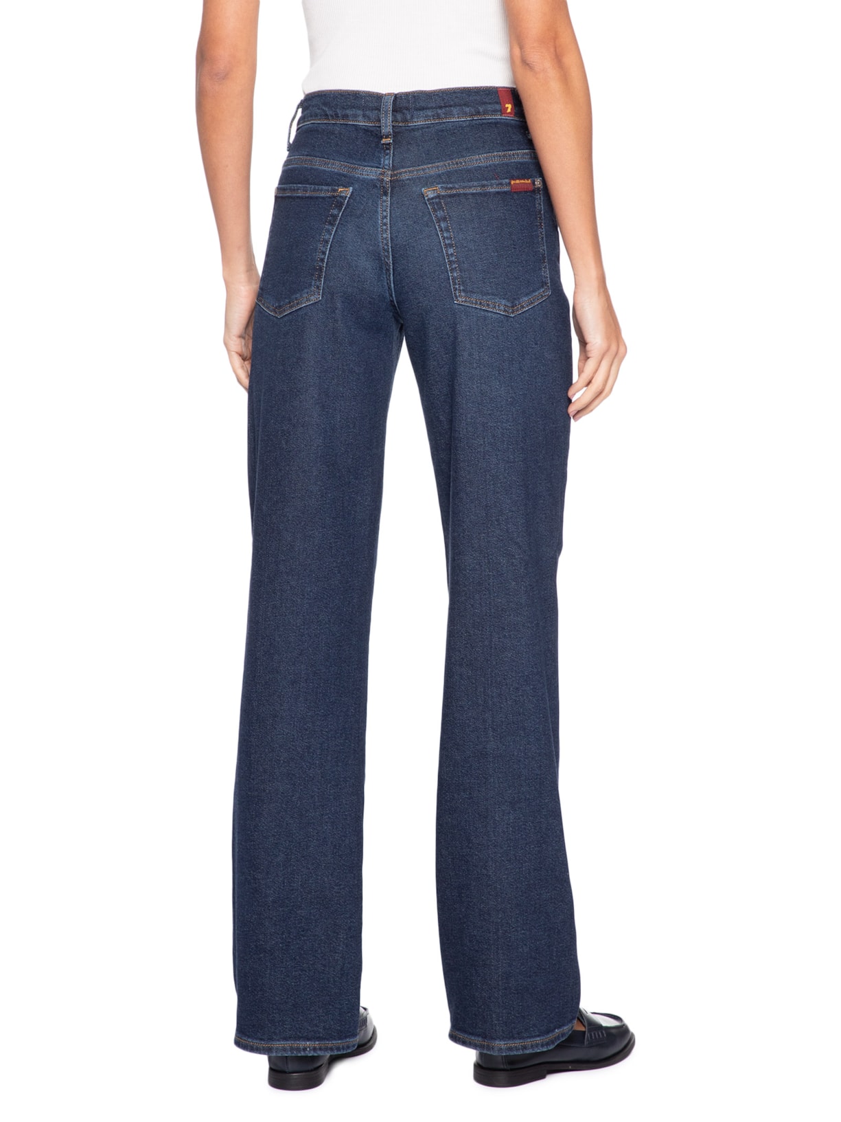 Calça Feminina Stovepipe Straight Bluecrest Azul 7 For All Mankind