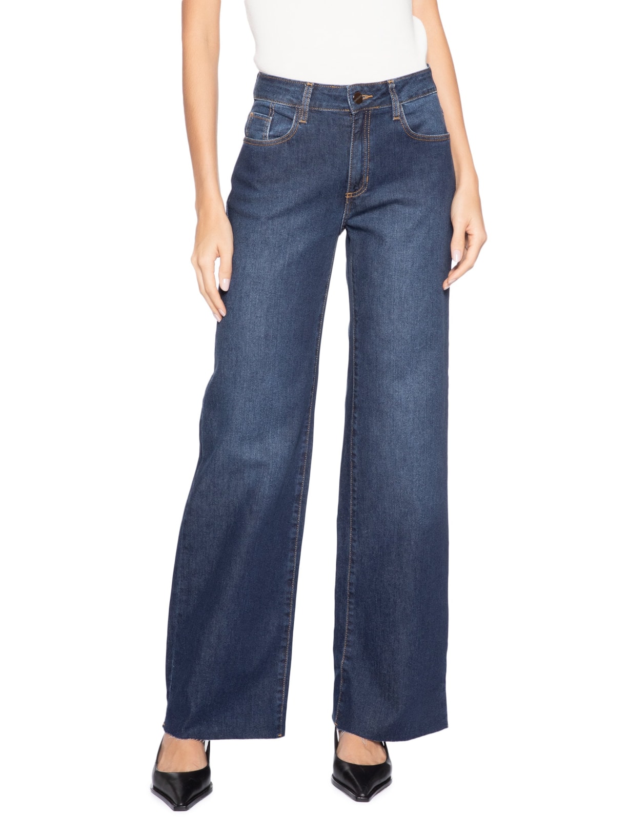 Calça Feminina Straight Jezabel Azul Le Lis