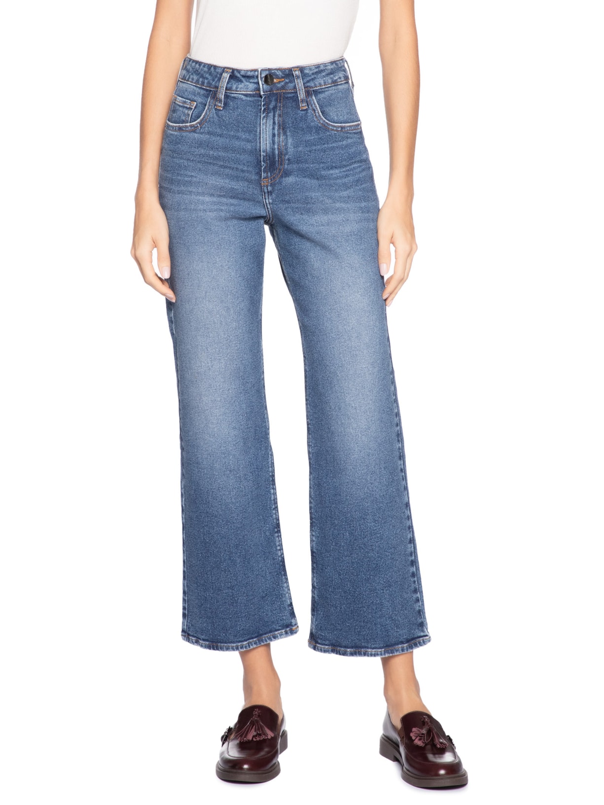 Calça Feminina Straight Joelle Azul Le Lis