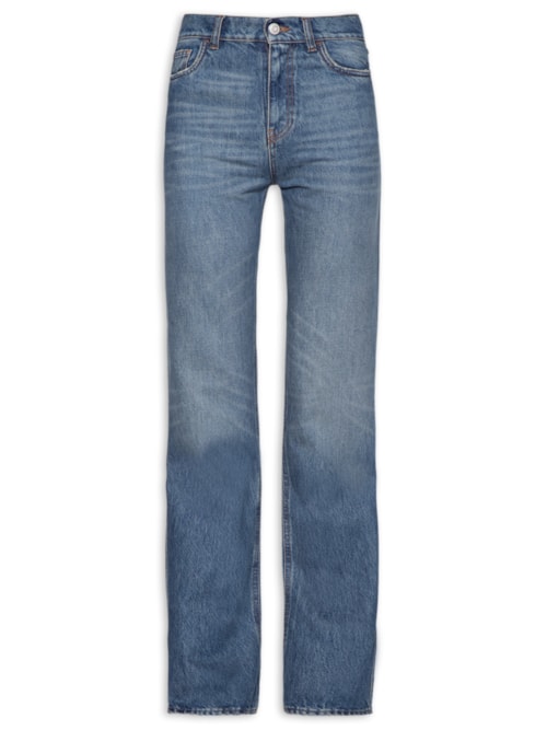 Calça Feminina Straight Leg Denin Pants - Azul