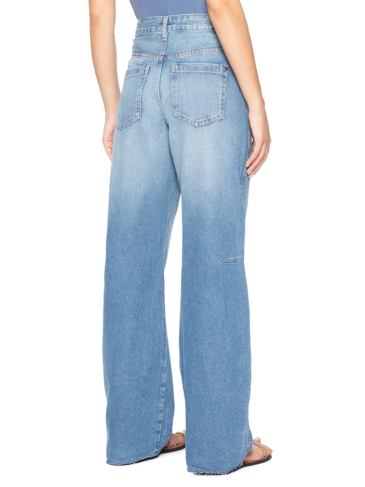Calça Feminina Straight Lucila Azul Le Lis