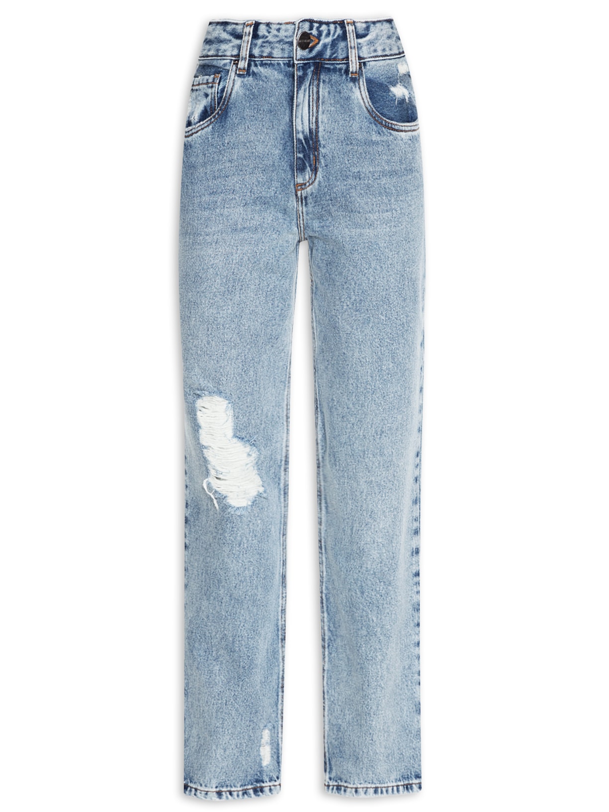 Calça Feminina Straight Luiza - Azul