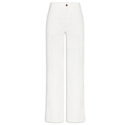 Calça Feminina Straight Penelope Sarja - Branco