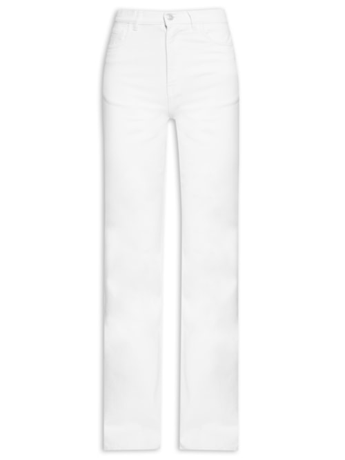 Calça Feminina Straigth Leg Denin Pants - Branco