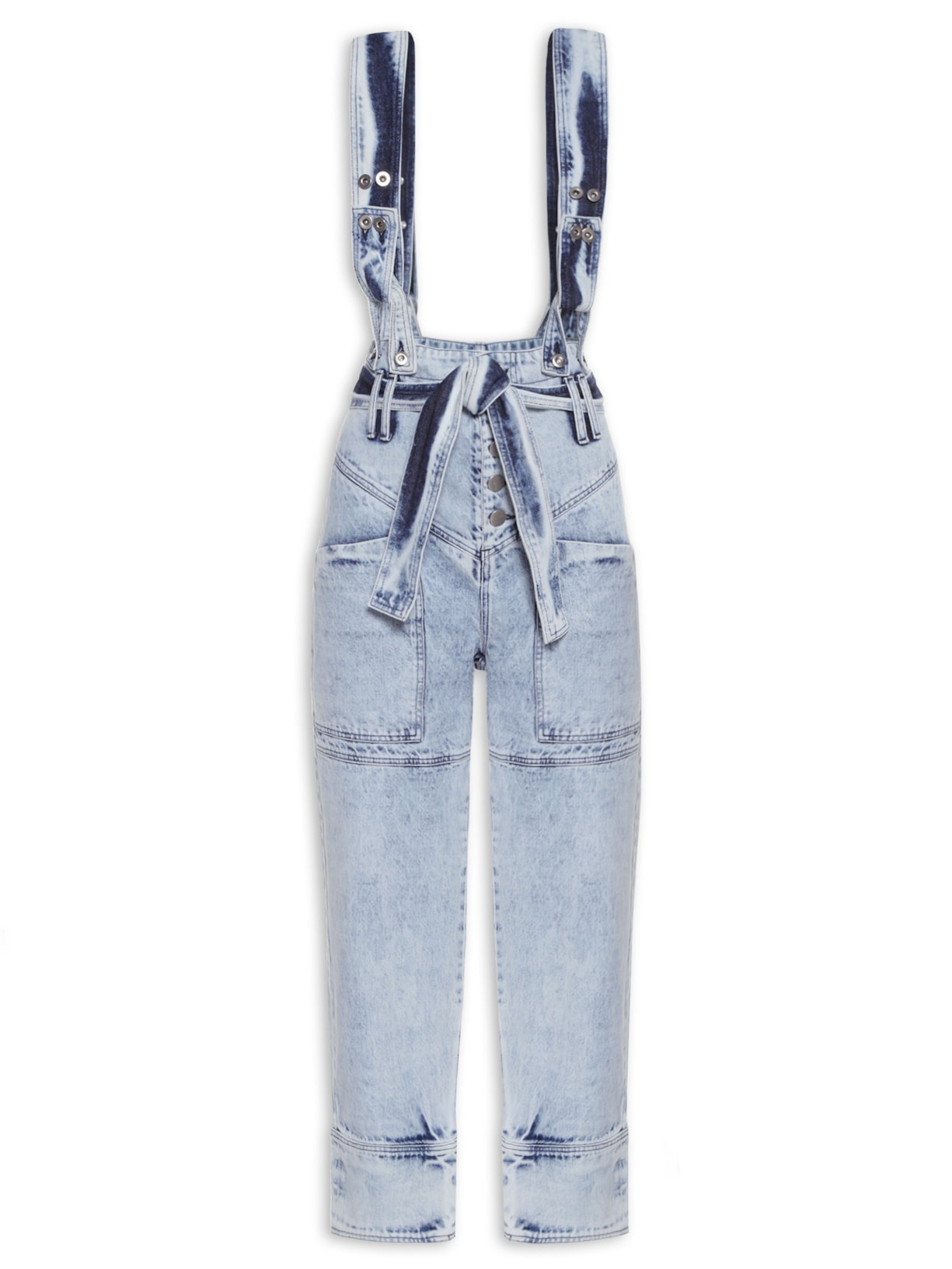 Calça Feminina Suspensório - Azul