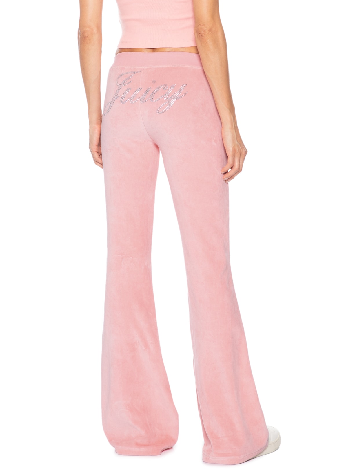Calça Feminina Sweatpant Juicy Script Velour Rosa Sporty & Rich