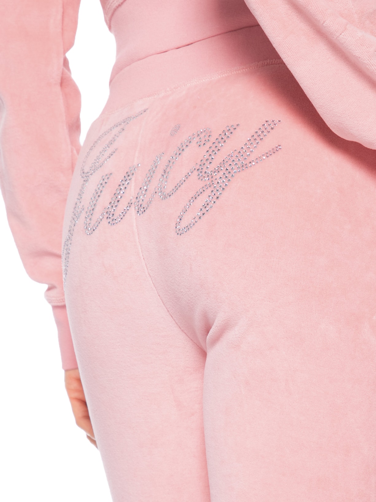 Calça Feminina Sweatpant Juicy Script Velour Rosa Sporty & Rich