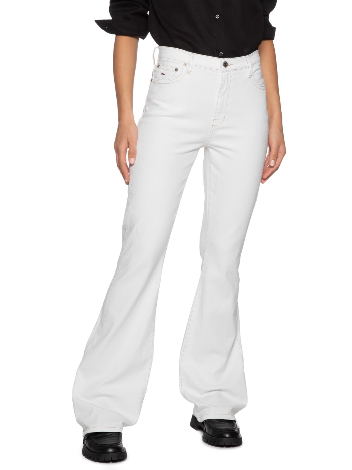 Calça Feminina Sylvia High Flr Branco Tommy Jeans