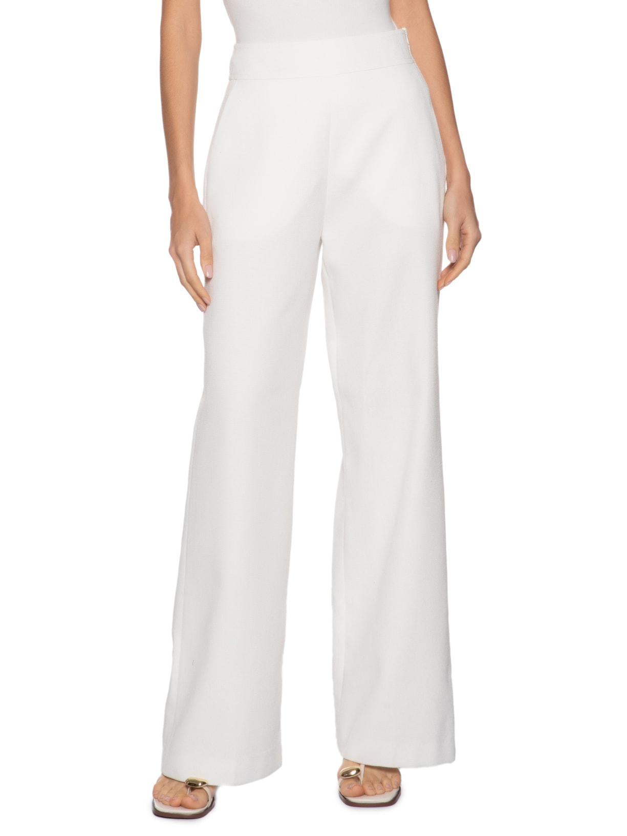 Calça Feminina Sylvie Branca Carol Bassi