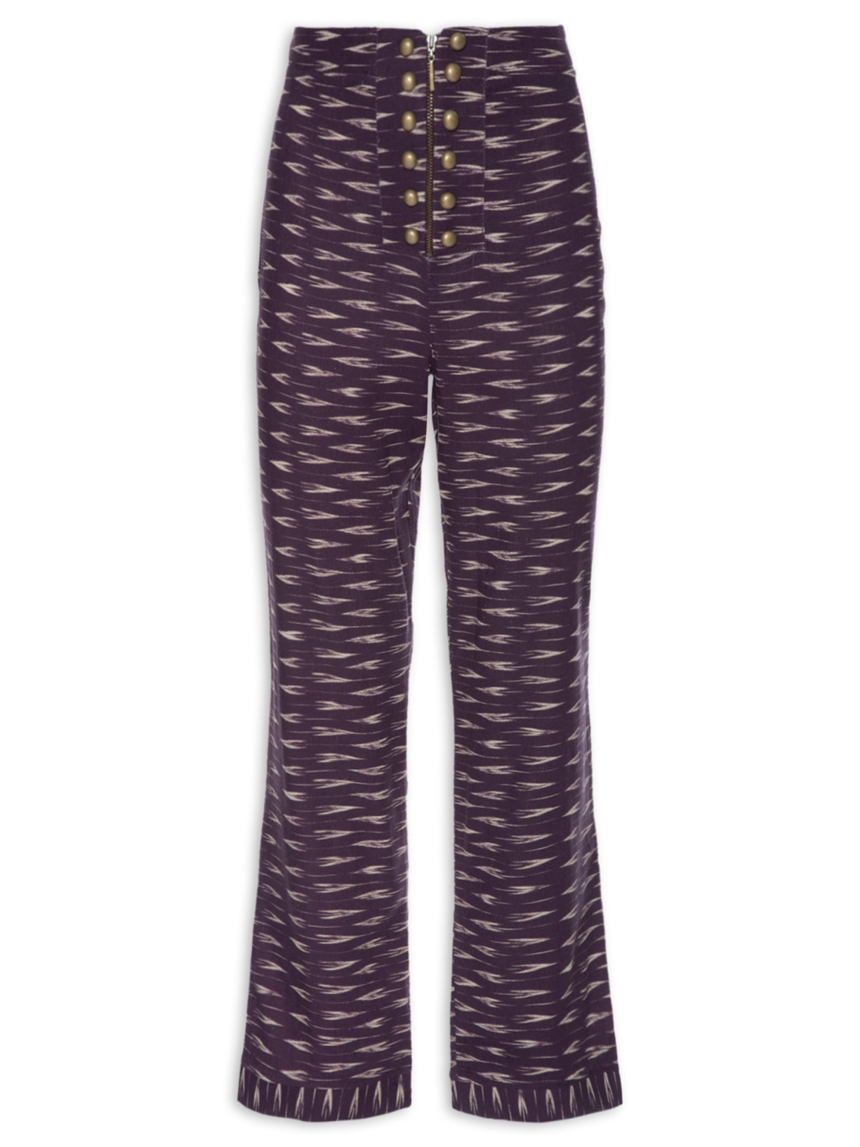 Calça Feminina Tachas Estampa Sumatra - Roxo