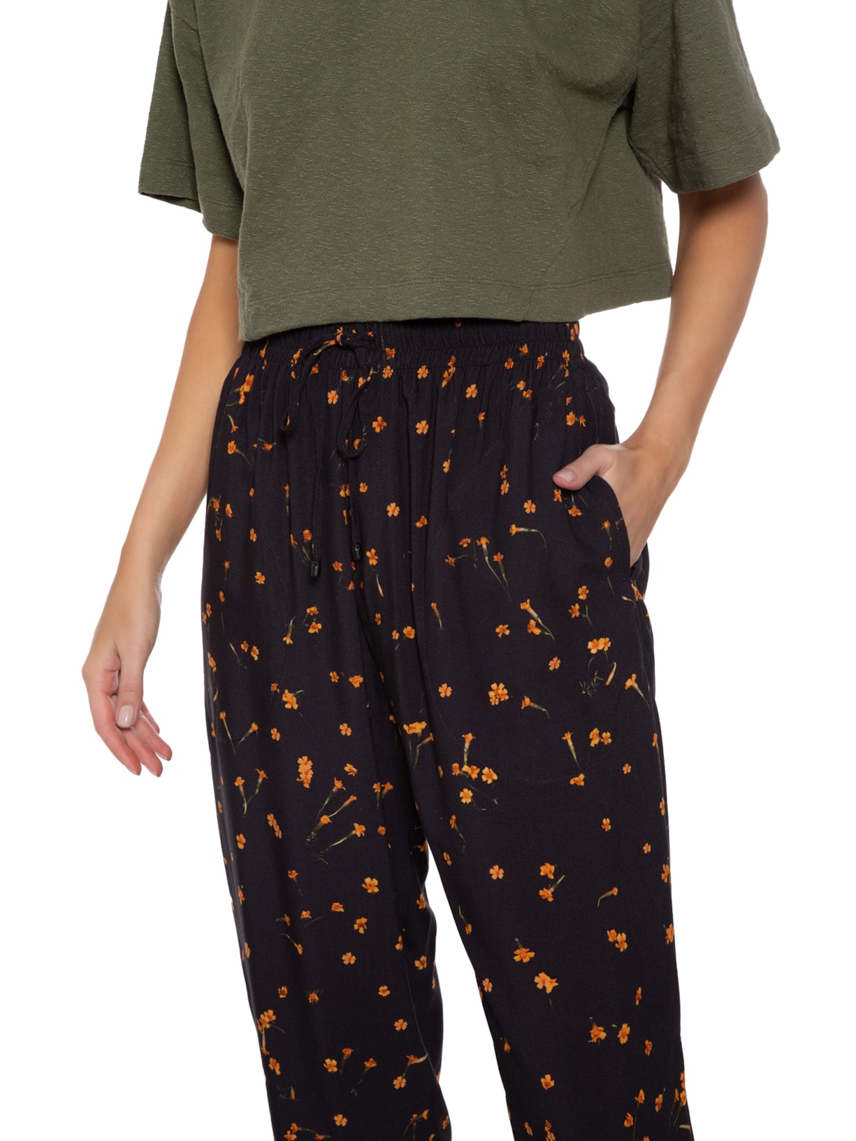 Calça Feminina Tagete Mini Preto Osklen