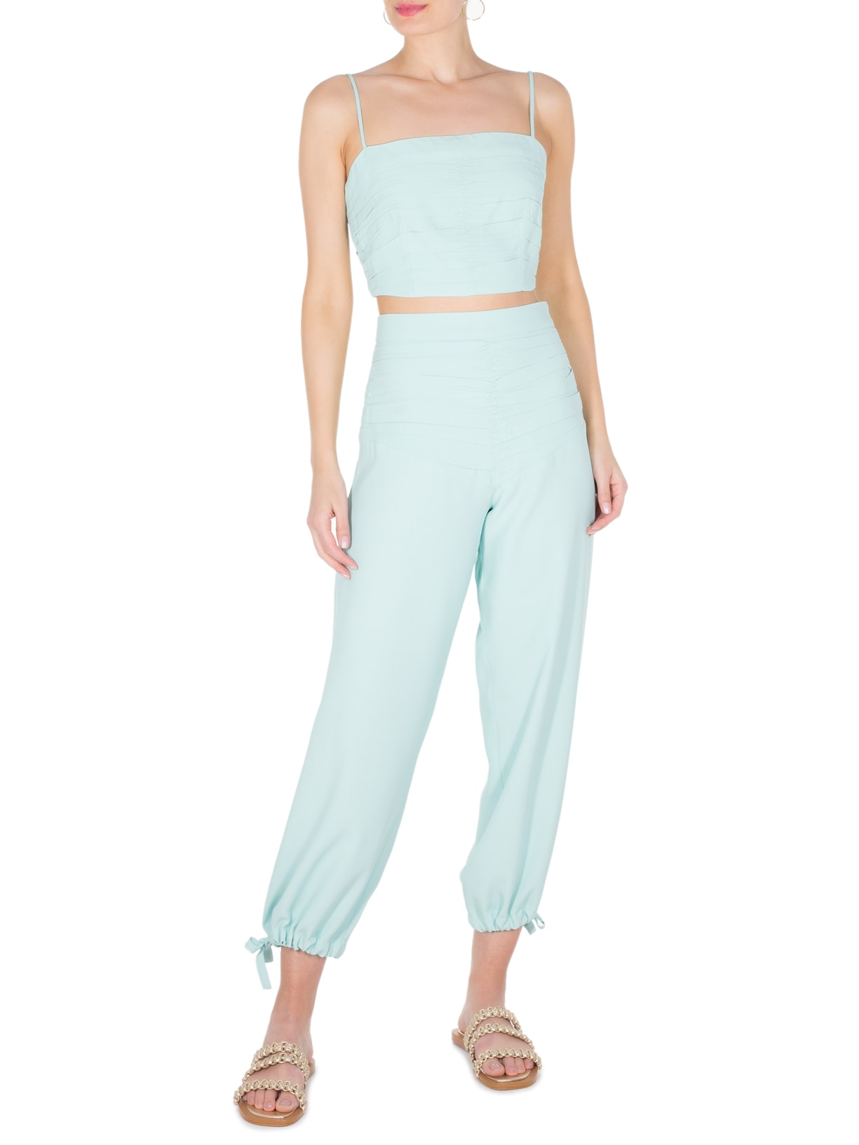 Calça Feminina Tamil Azul Carol Bassi