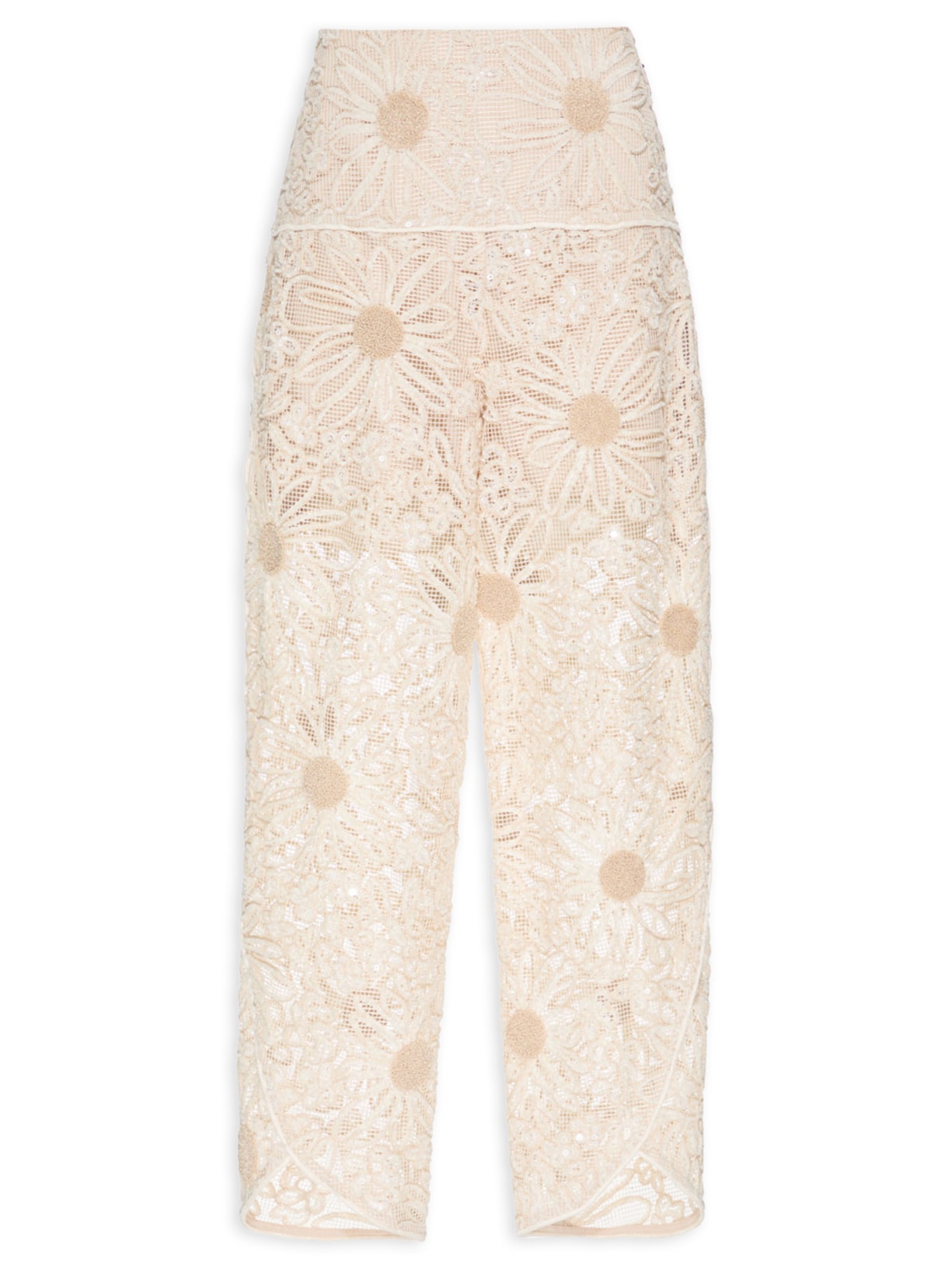 Calça Feminina Tela Flower I26 Off White Mixed