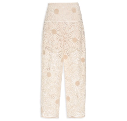 Calça Feminina Tela Flower I26 - Off White