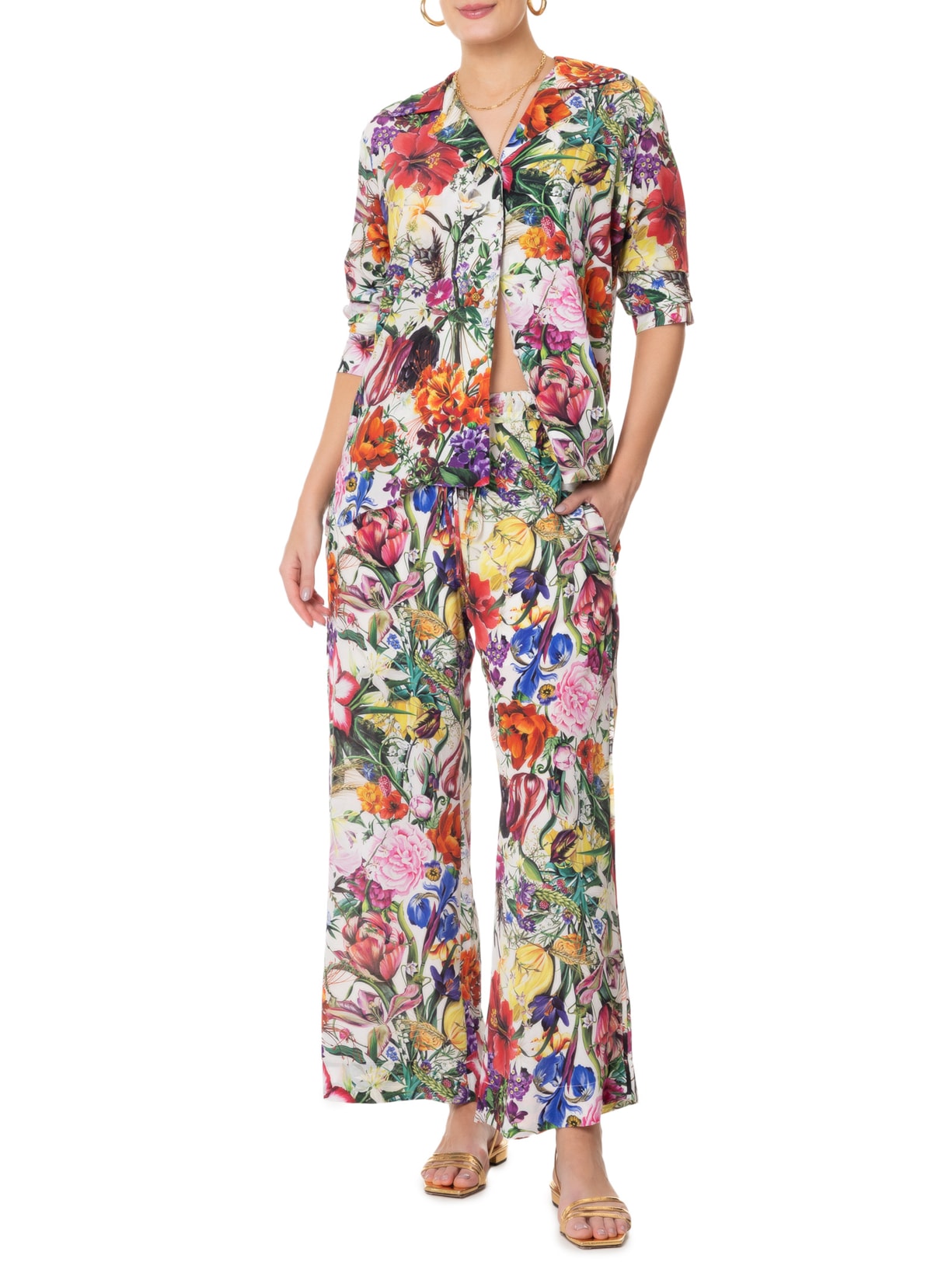 Calça Feminina Teo Rosa  Le Lis