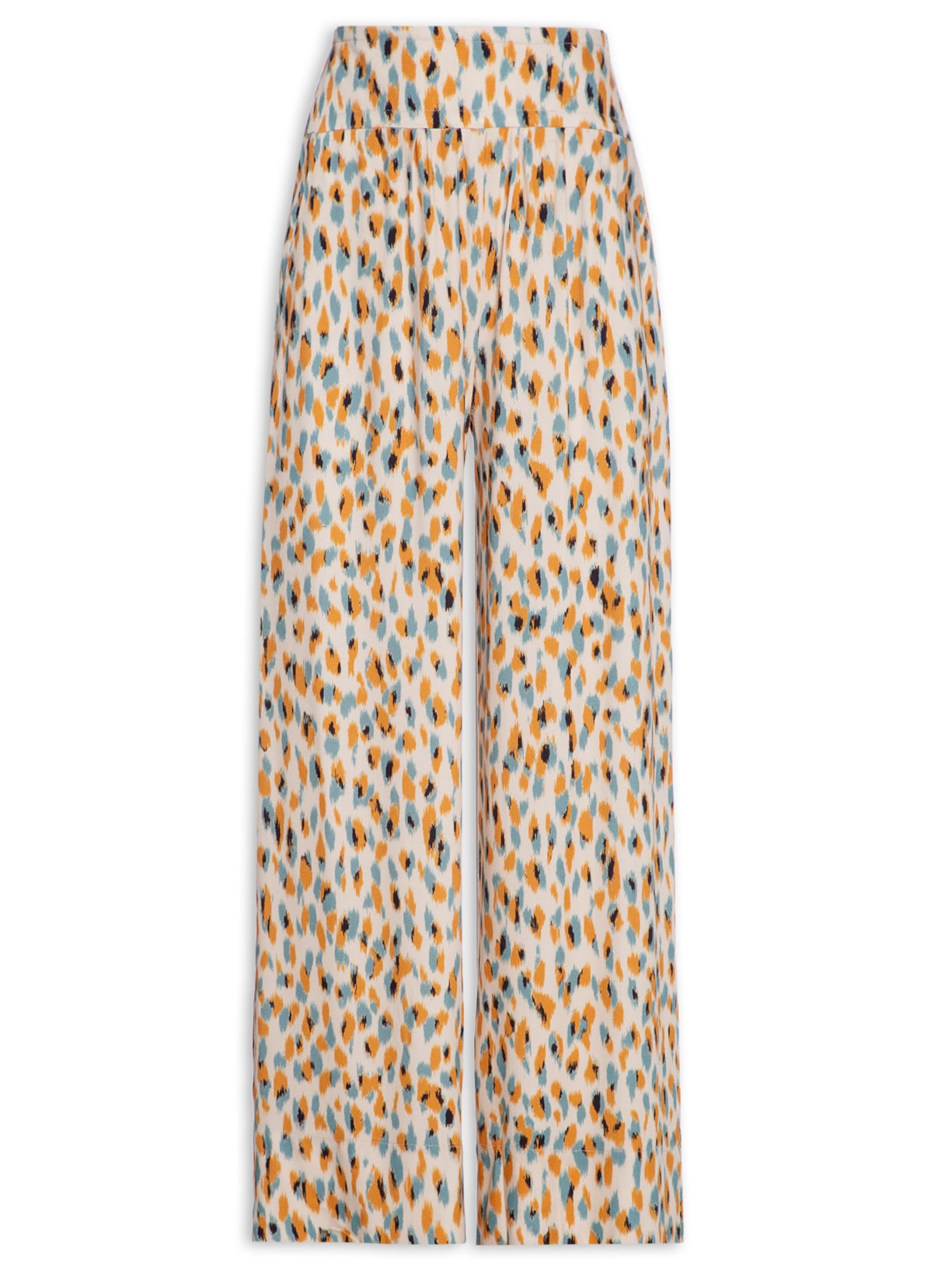 Calça Feminina Textura Onça - Bege