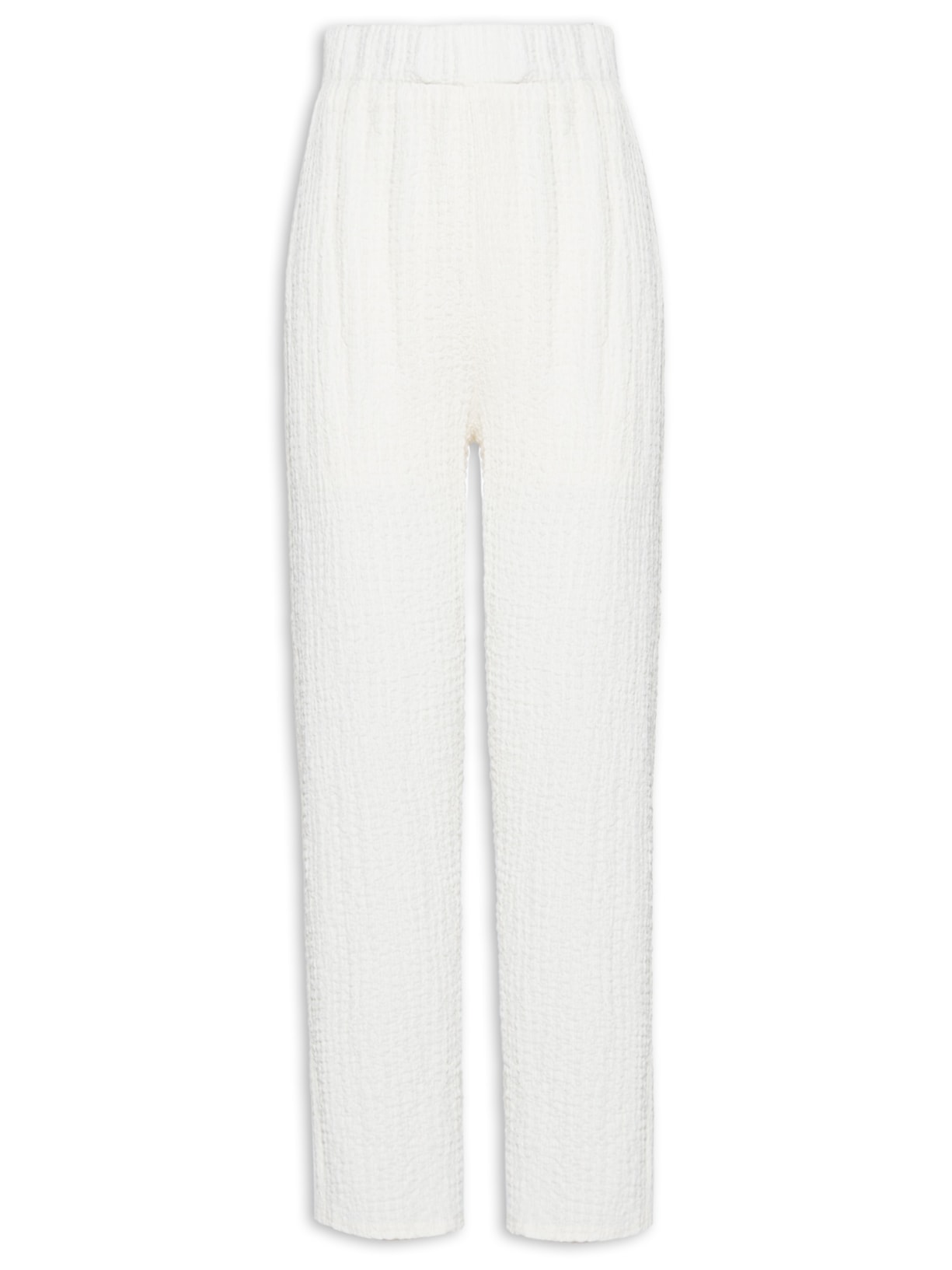 Calça Feminina Texturizada - Off White