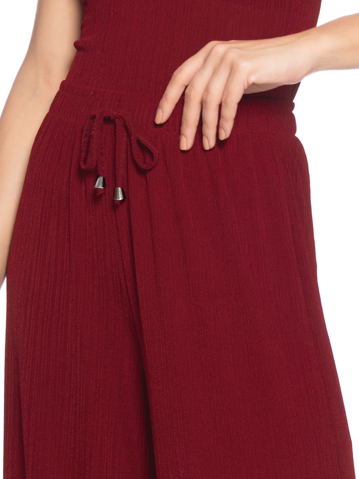 Calça Feminina Texturizada Vinho Basiq