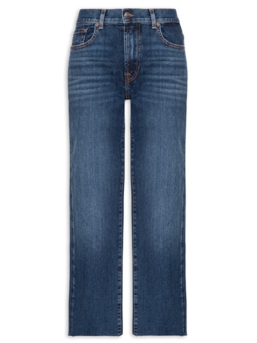 Calça Feminina The Modern Straight Rebel With Raw - Azul