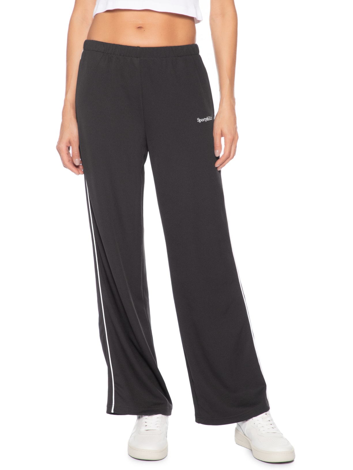Calça Feminina Track Serif Logo Retrô Marrom Sporty & Rich