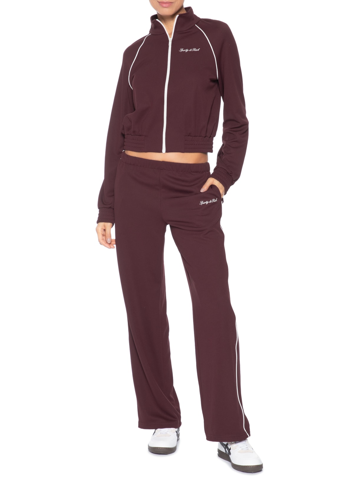 Calça Feminina Track Signature Logo Retrô Vermelho Sporty & Rich