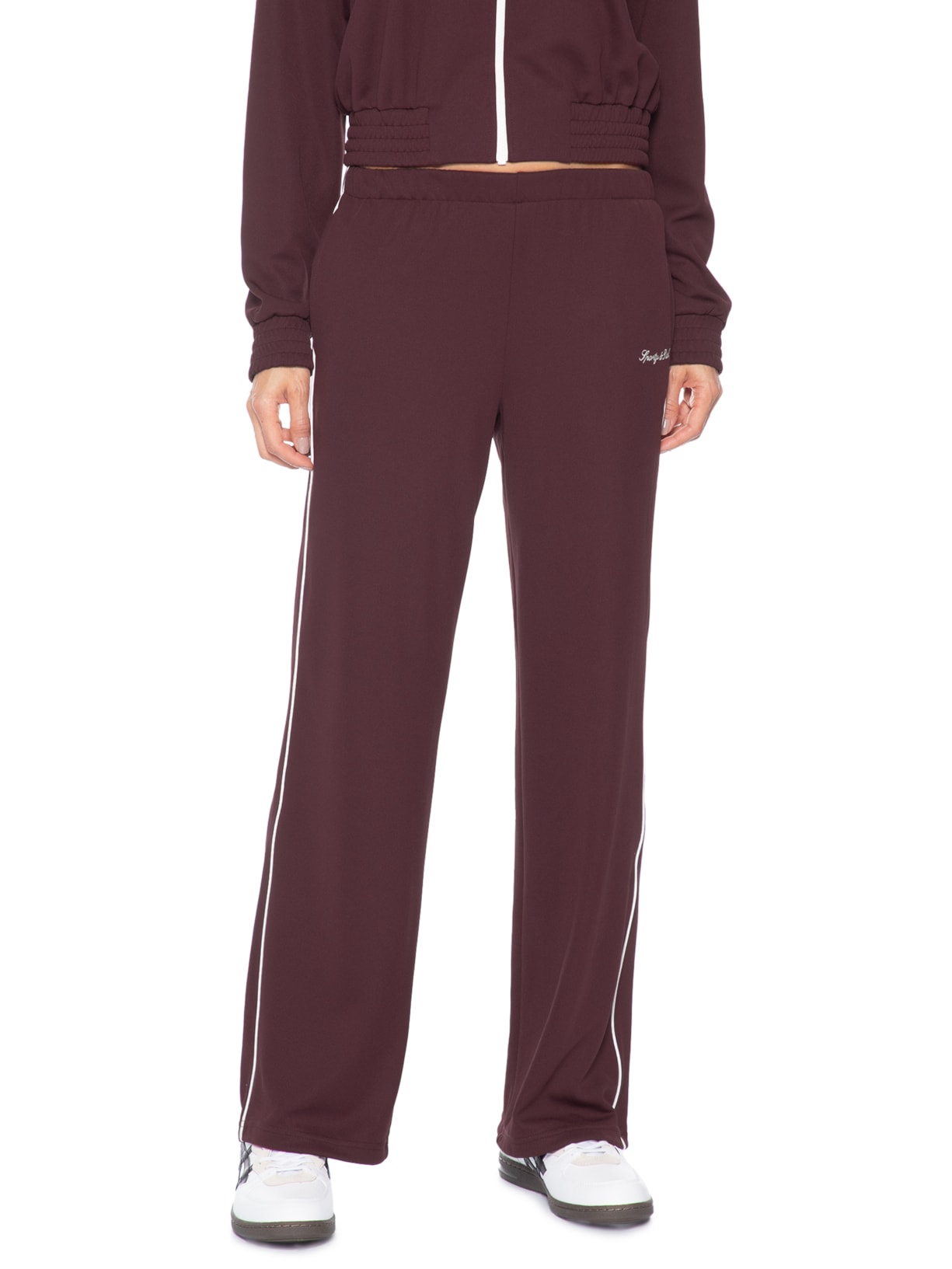 Calça Feminina Track Signature Logo Retrô Vermelho Sporty & Rich