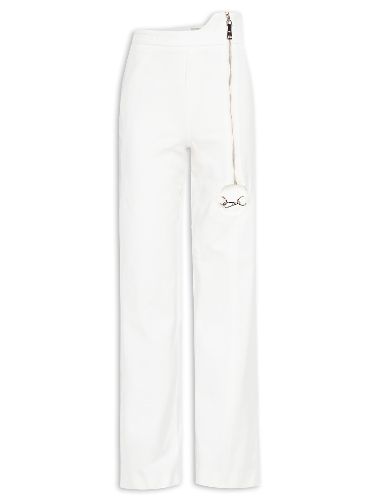 Calça Feminina Trapézio Sarja - Off White