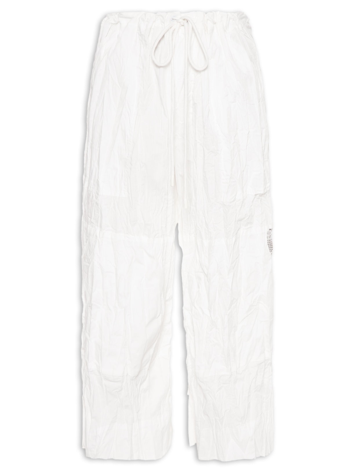 Calça Feminina Tricoline Pleat - Branco