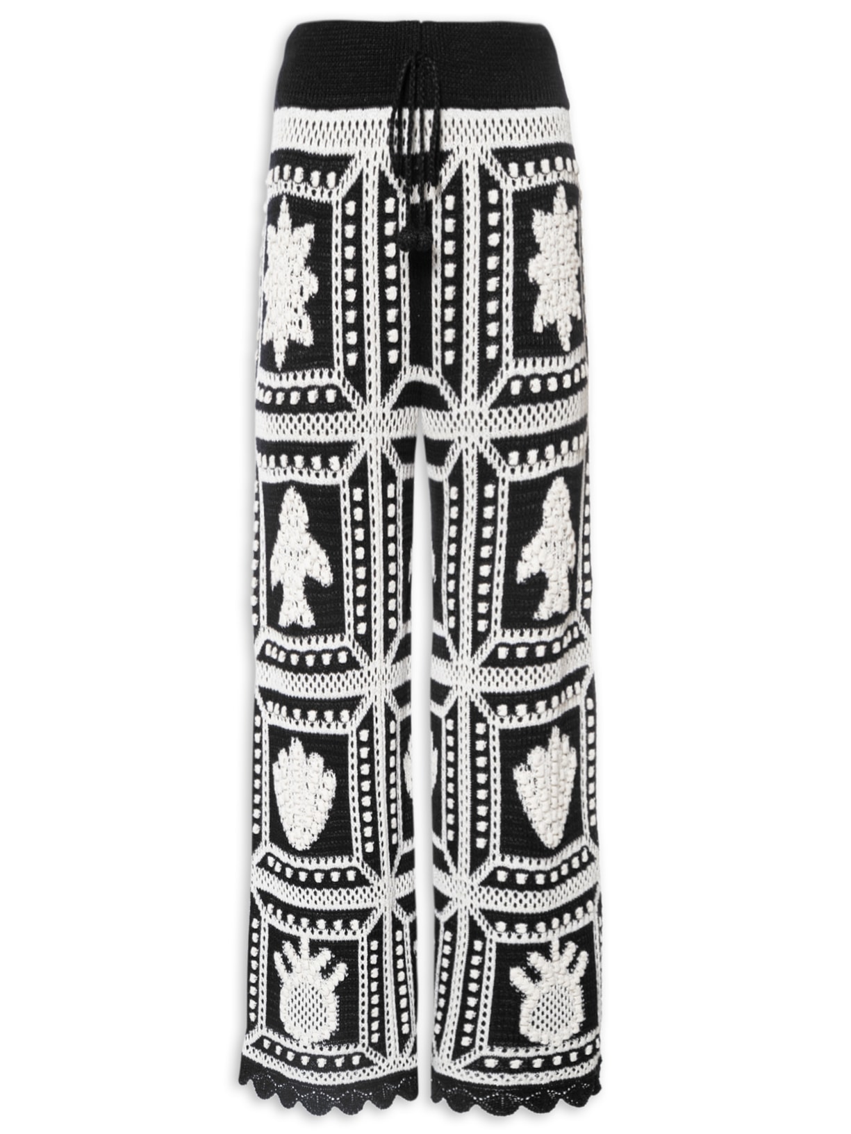 Calça Feminina Tricot Artesanal - Preto