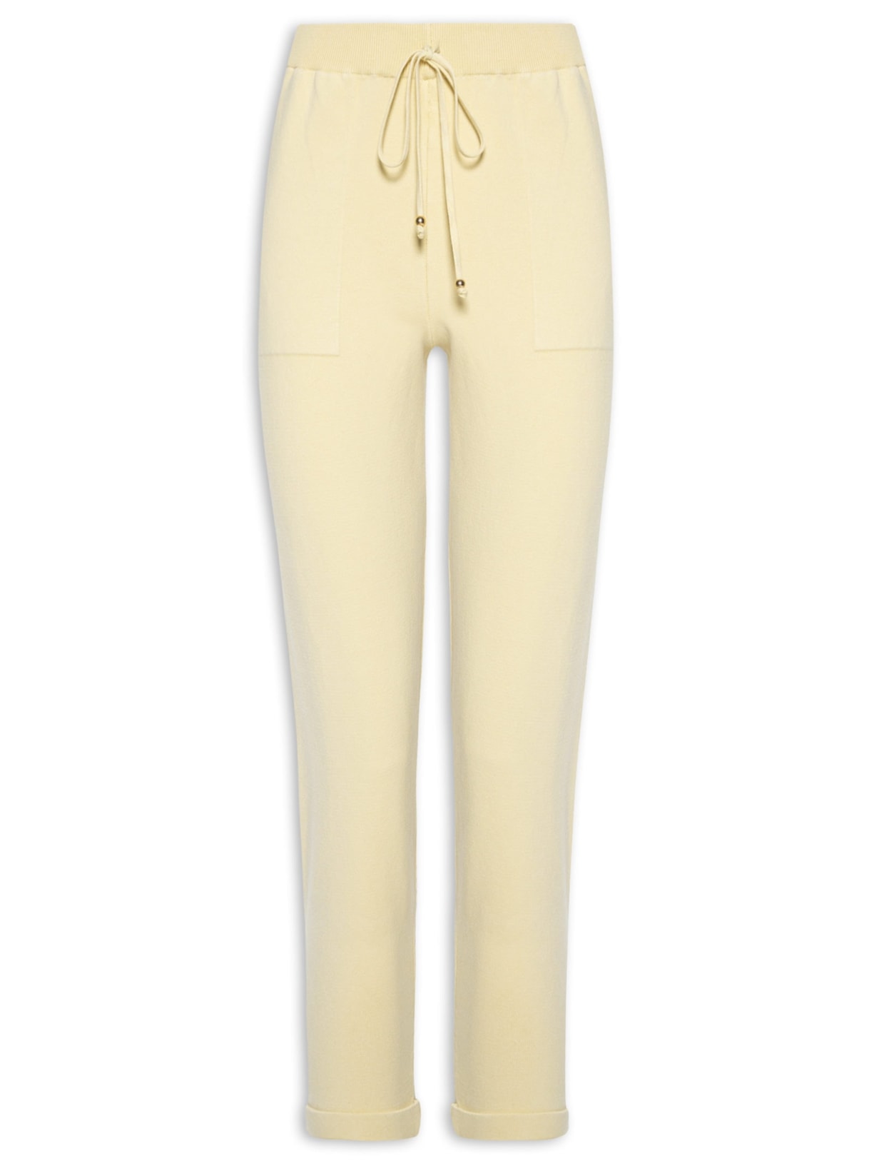 Calça Feminina Tricot Barra Italiana - Amarelo