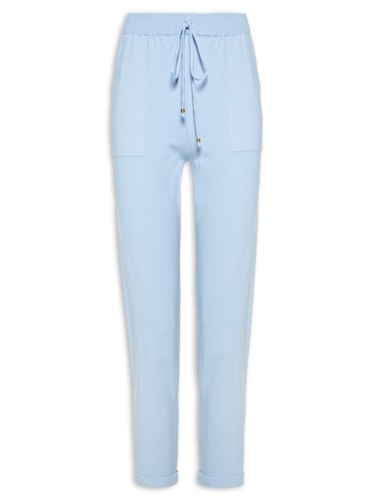 Calça Feminina Tricot Barra Italiana - Azul