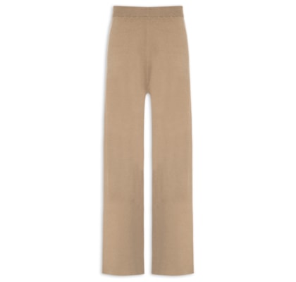 Calça Feminina Tricot Bicolor - Bege