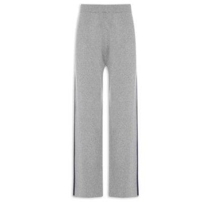 Calça Feminina Tricot Bicolor - Cinza