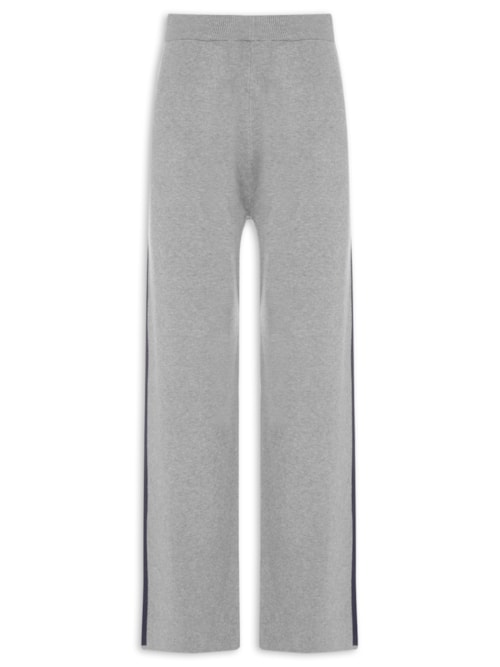 Calça Feminina Tricot Bicolor - Cinza