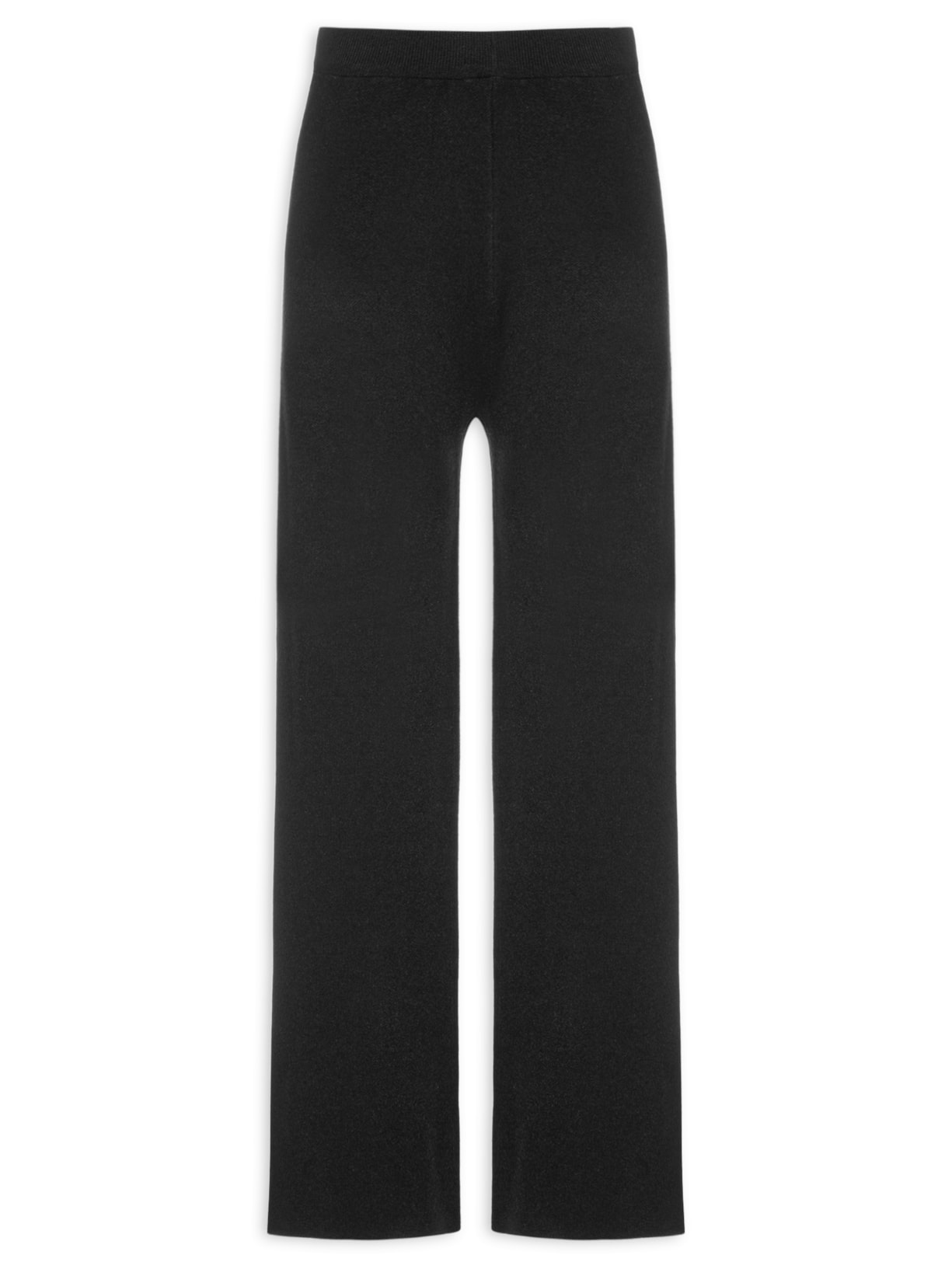 Calça Feminina Tricot Bicolor Preto Basiq