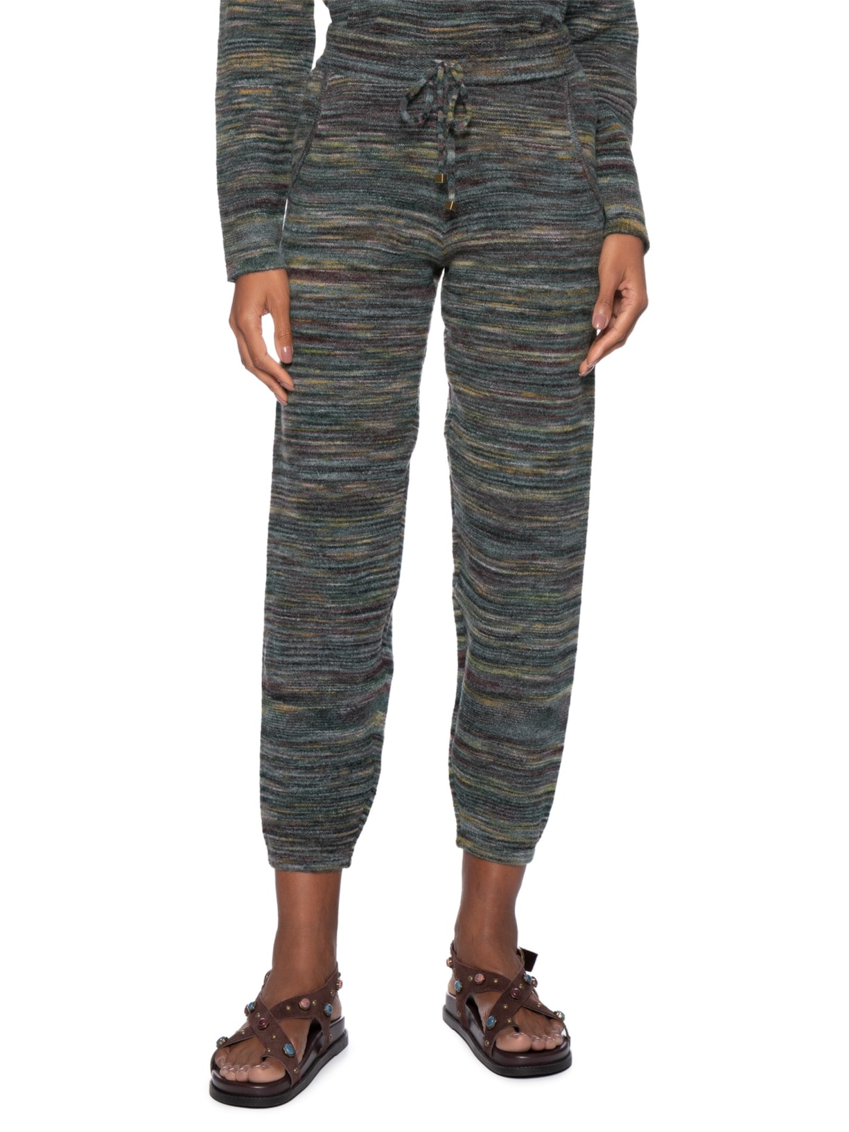 Calça Feminina Tricot Blurred Azul Maria Filó