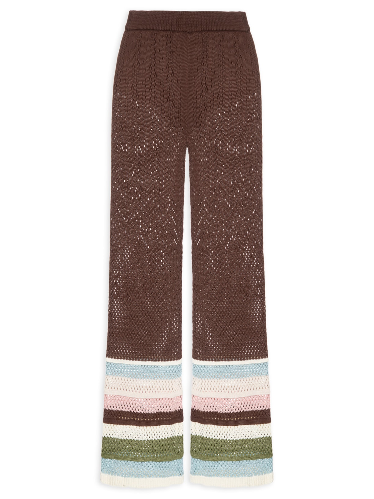 Calça Feminina Tricot Cacau Marrom Farm