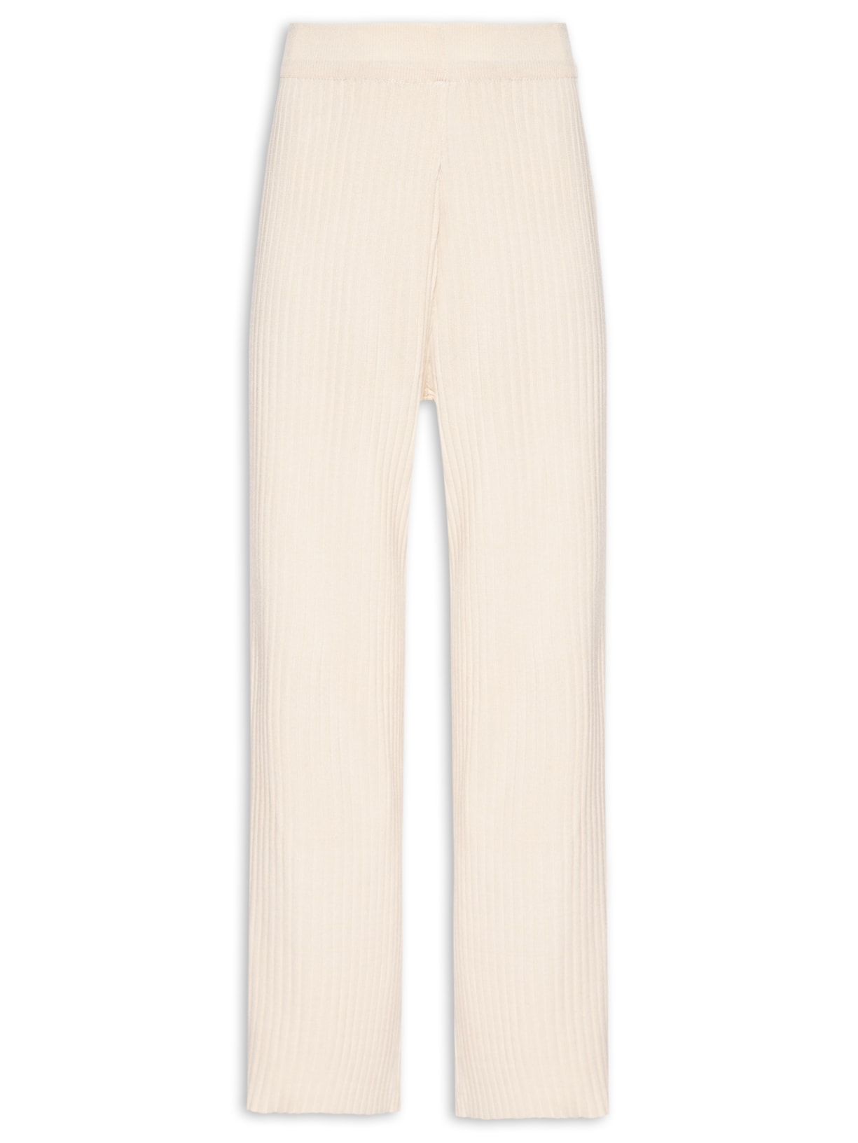 Calça Feminina Tricot Canelada - Bege