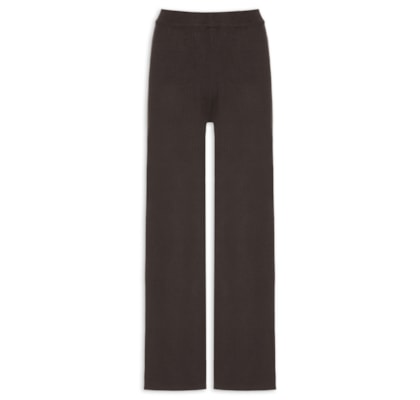 Calça Feminina Tricot Canelada - Marrom