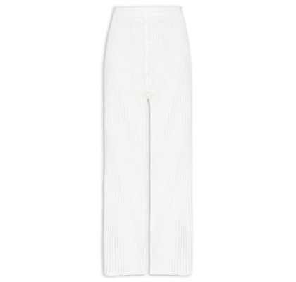 Calça Feminina Tricot Canelada - Off White