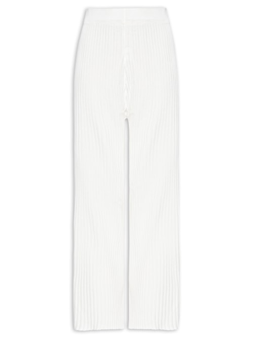 Calça Feminina Tricot Canelada - Off White
