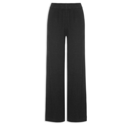 Calça Feminina Tricot Canelada - Preto