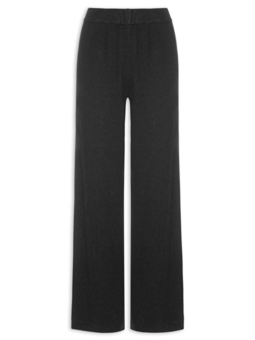 Calça Feminina Tricot Canelada - Preto
