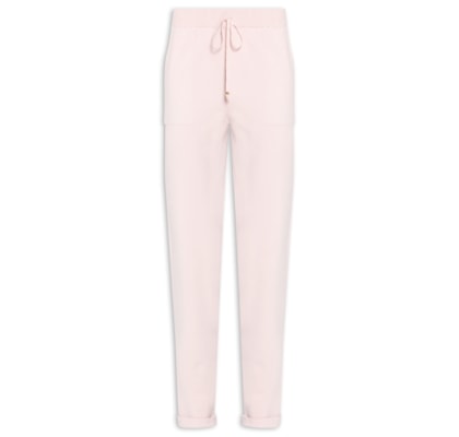 Calça Feminina Tricot Com Barra Italiana - Rosa