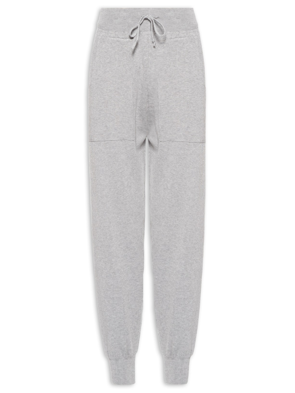Calça Feminina Tricot Jogger - Cinza