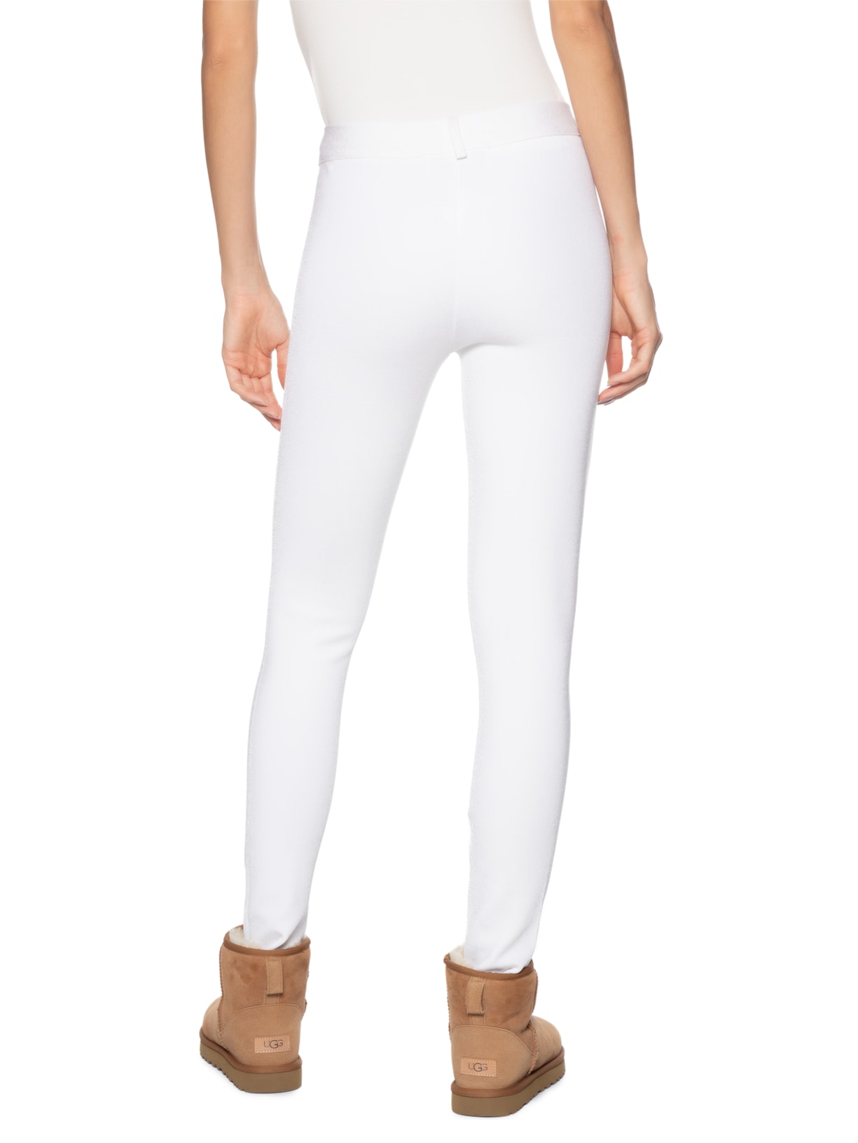 Calça Feminina Tricot Ligro Branco Andrea Bogosian