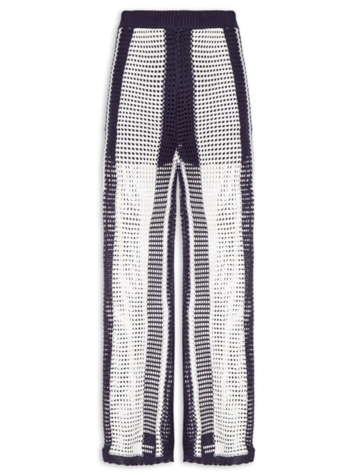 Calça Feminina Tricot Listra Náutica – Azul